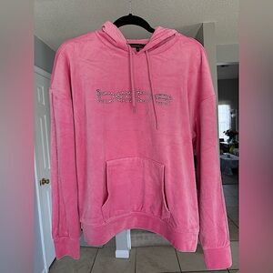 Bebe x Ciara purple Pink Hoodie with Rhinestone Logo size medium